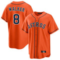 H.Astros #8 Christian Walker Player Orange Home Game Gdoa Stitched Jerseys
