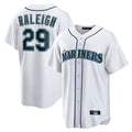 S.Mariners #29 Cal Raleigh Player White Home Game Stitched Jerseys