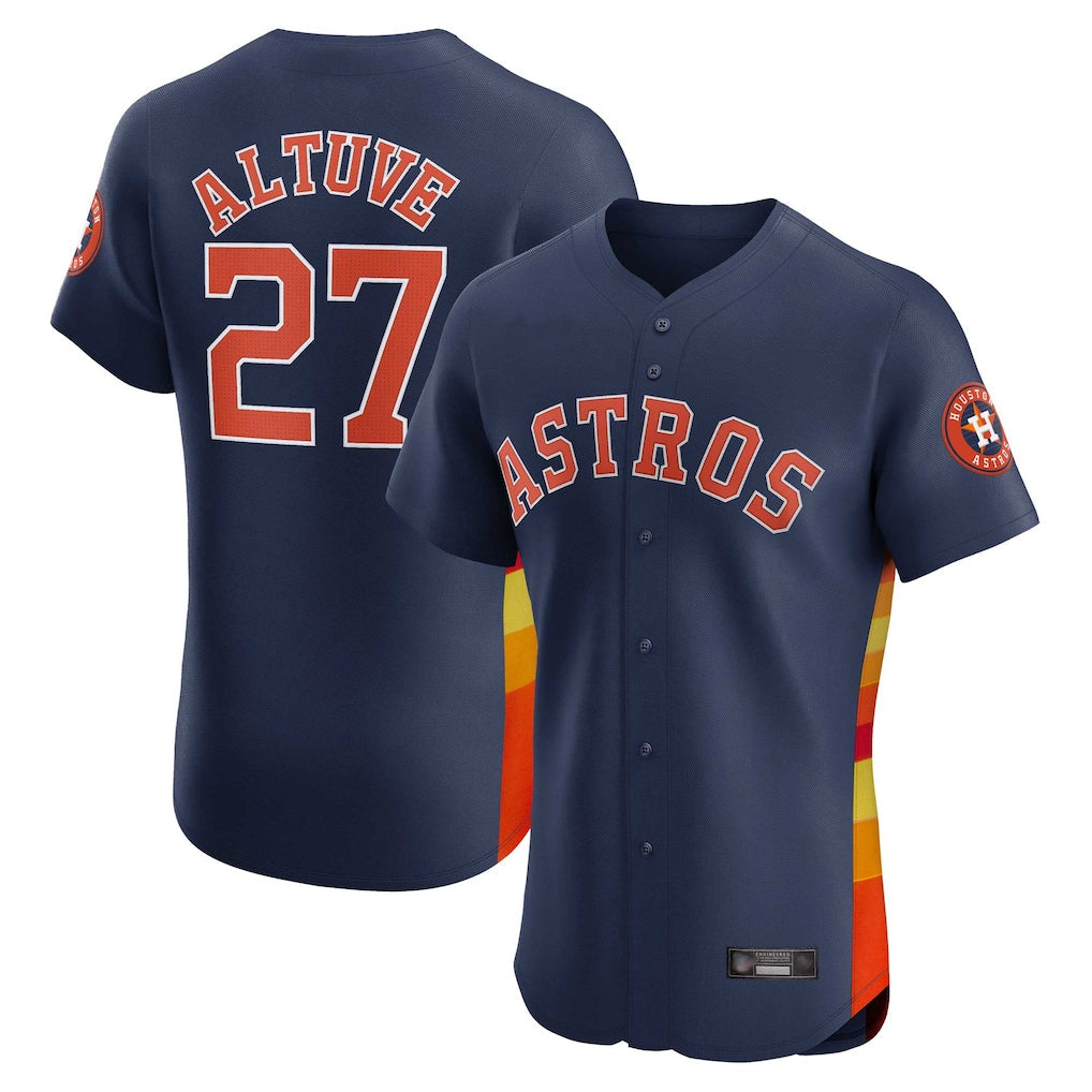 H.Astros #27 Jose Altuve Player Navy Limited Elite Home Gdoa Stitched Jerseys