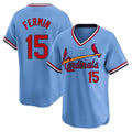 St. Louis Cardinals #15 Jose Fermin Player Light Blue City Connect Home T-shirt Stitched Jerseys