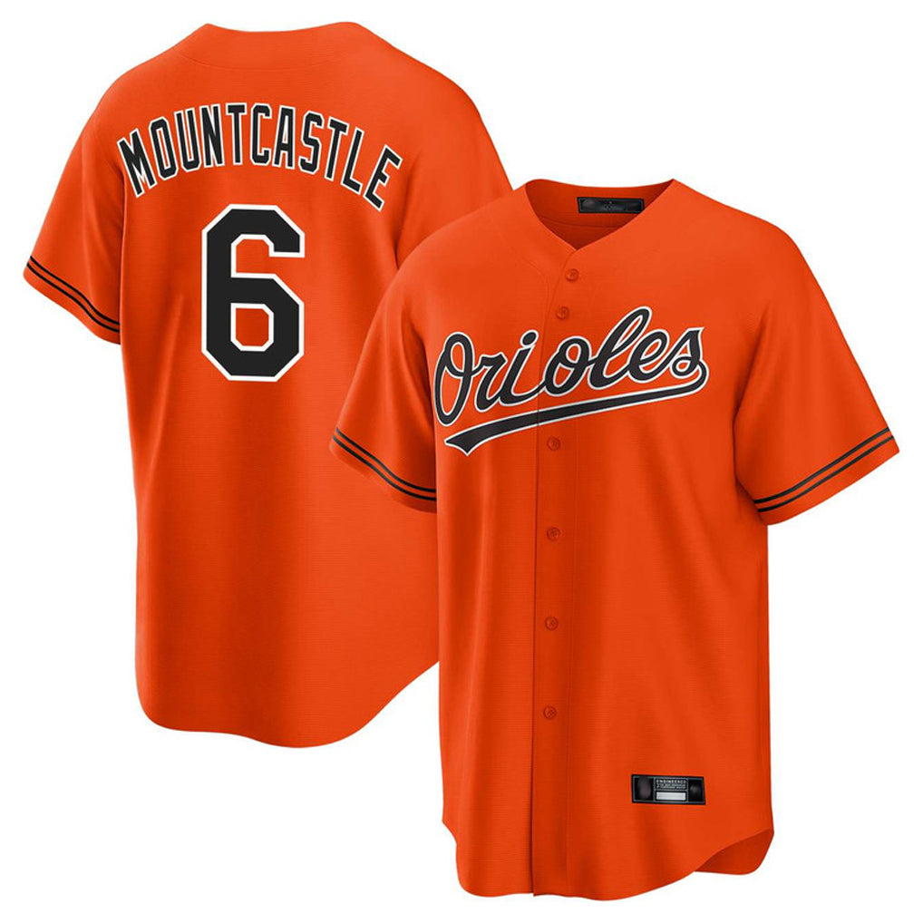 B.Orioles #6 Ryan Mountcastle Player Orange Home Game Gdoa Stitched Jerseys