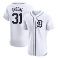 D.Tigers #31 Riley Greene Player White Limited Elite Home Gdoa Stitched Jerseys
