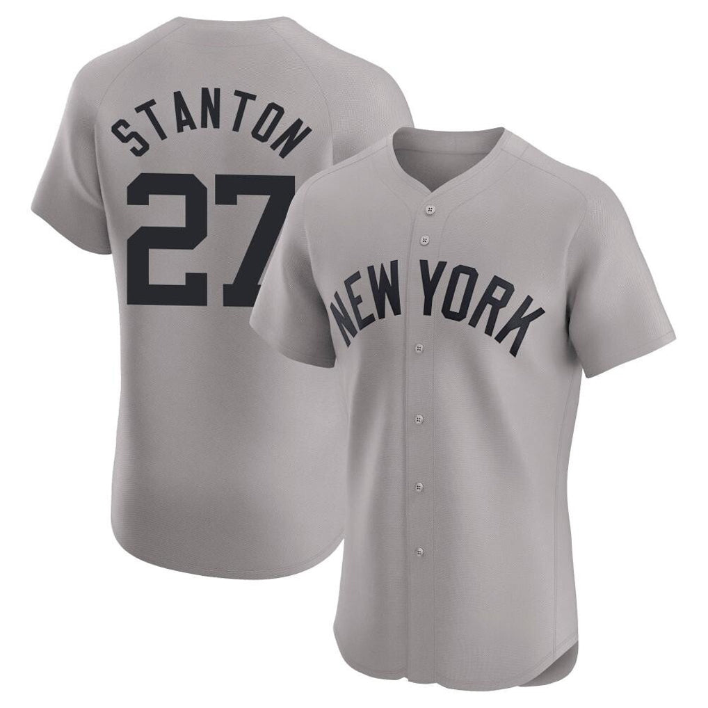NY.Yankees #27 Giancarlo Stanton Player Gray Limited Elite Home Stitched Jerseys
