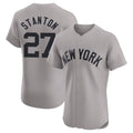 NY.Yankees #27 Giancarlo Stanton Player Gray Limited Elite Home Gdoa Stitched Jerseys