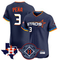 H.Astros #3 Jeremy Pena Player Navy City Connect Texas Patch Vapor Premier Limited Elite Home Gdoa Stitched Jerseys
