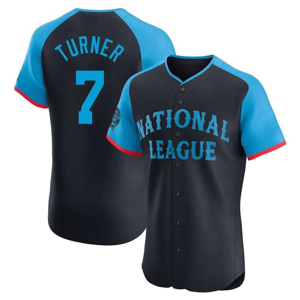 P.Phillies #7 Trea Turner Player Navy National League All-Star Limited Elite Stitched Jerseys