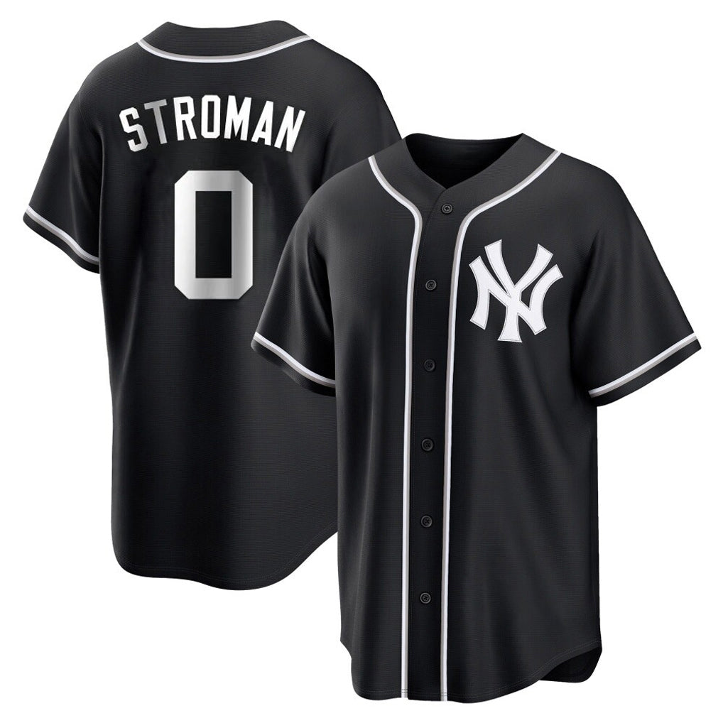 NY.Yankees #0 Marcus Stroman Player Black Out Game Home Stitched Jerseys