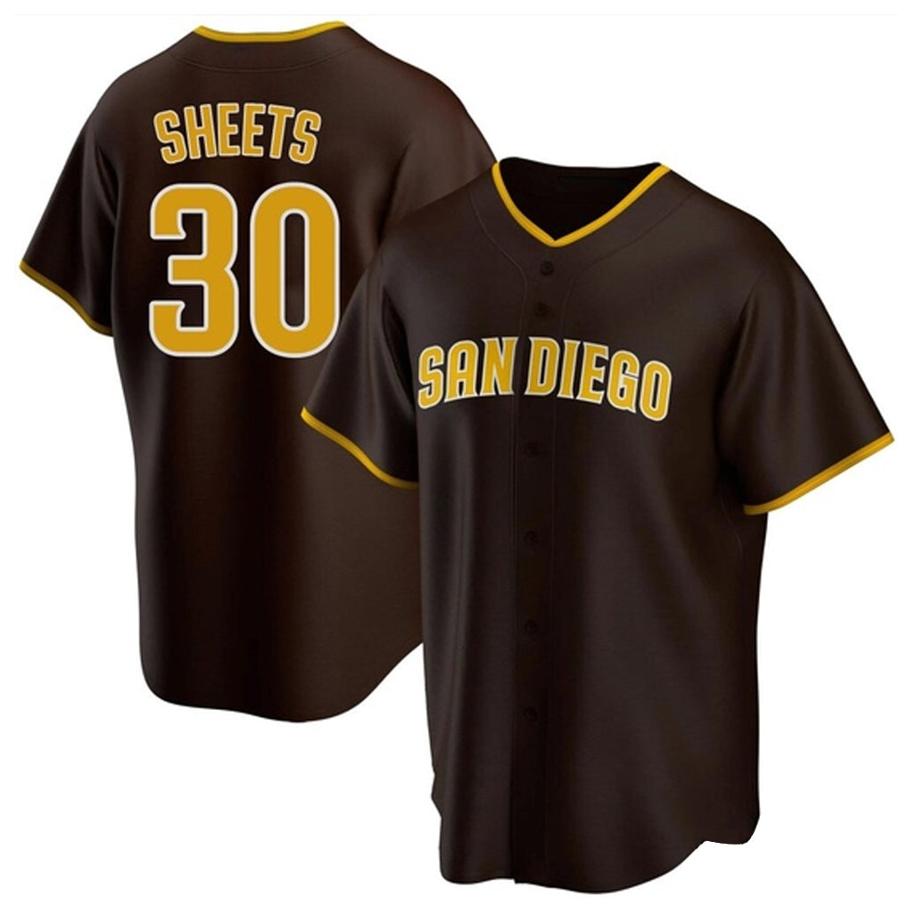S.Diego Padres #30 Gavin Sheets Player Brown Home Game Stitched Jerseys