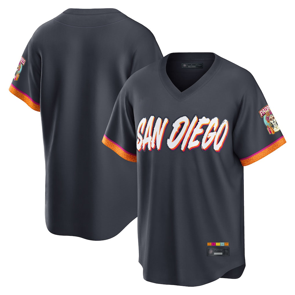 S.Diego Padres ## Diego Padres Blank Player Obsidian 2026 City Connect Home Limited T-shirt Gdoa Stitched Jerseys