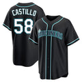 S.Mariners #58 Luis Castillo Player Black Fashion Home Limited Stitched Jerseys