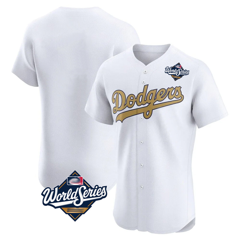 LA.Dodgers ## Dodgers Blank Player Gold Limited Elite Home World Series Gdoa Stitched Jerseys