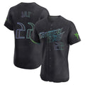 T.Bay Rays #22 Griffin Jax Player Black City Connect Home Limited Elite Gdoa Stitched Jerseys