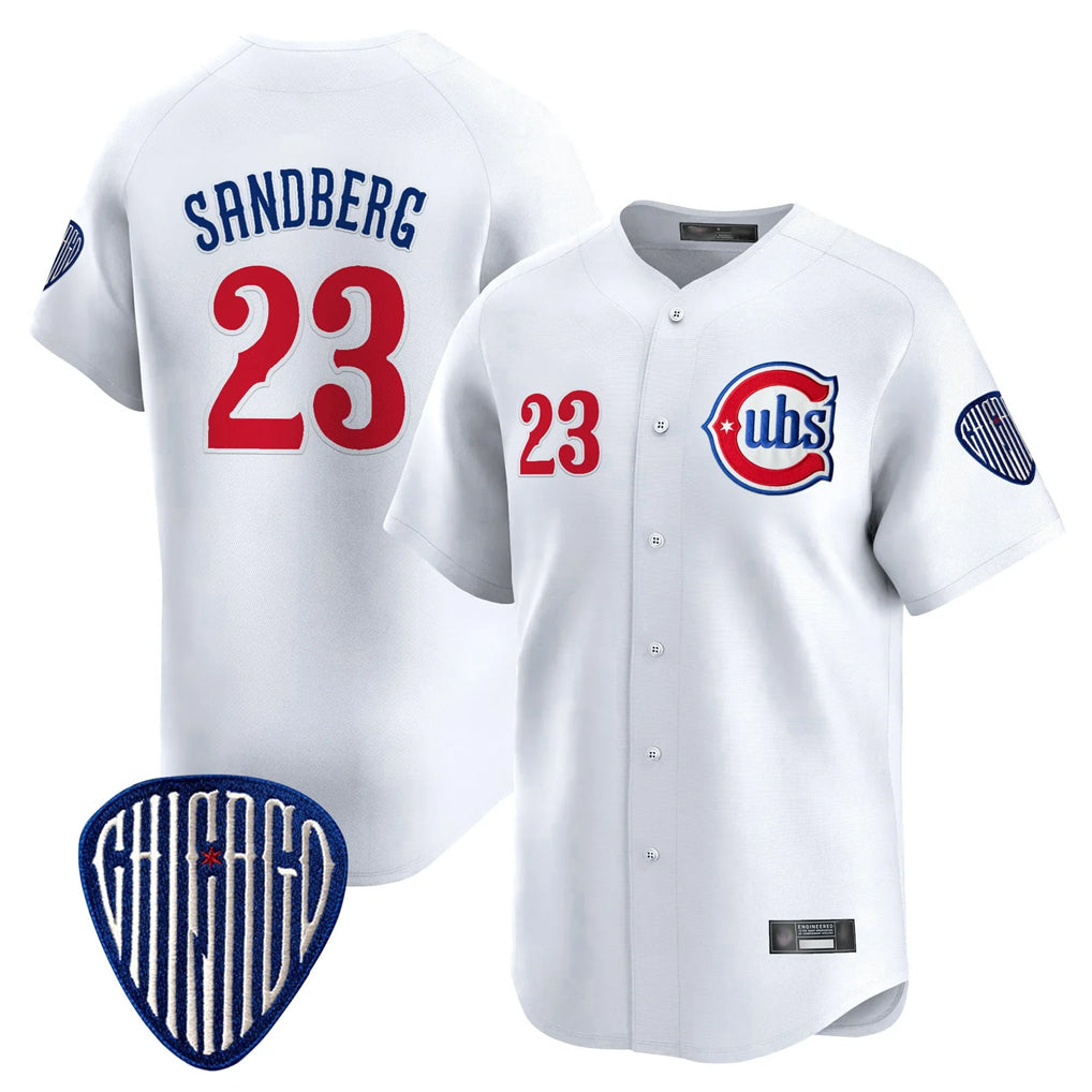 C.Cubs #23 Ryne Sandberg Player White Vapor Premier Limited Home Gdoa Stitched Jerseys