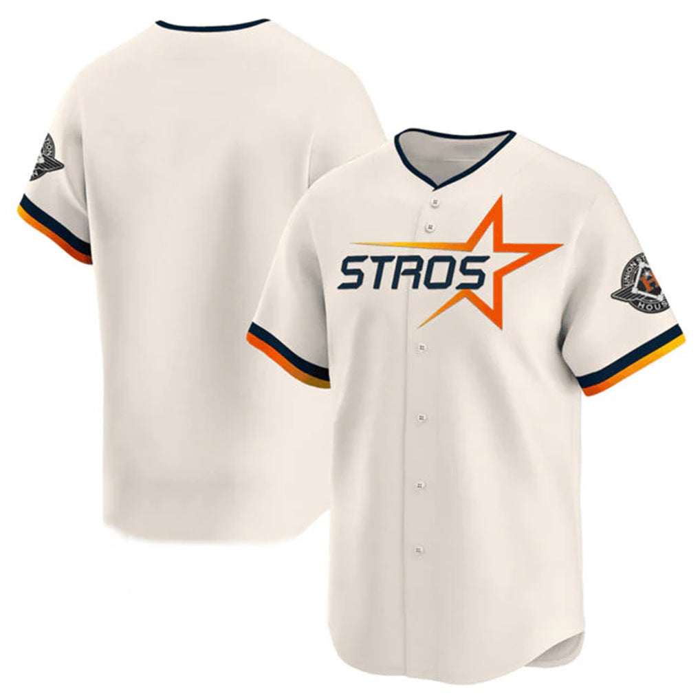 H.Astros ## Astros Blank Player Cream Limited Home Gdoa Stitched Jerseys