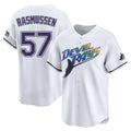 T.Bay Rays #57 Drew Rasmussen Player White City Connect Home Stitched Jerseys