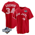 T.Blue Jays #34 Kevin Gausman Player Red 2025 American League All Gdoa Stitched Jerseys