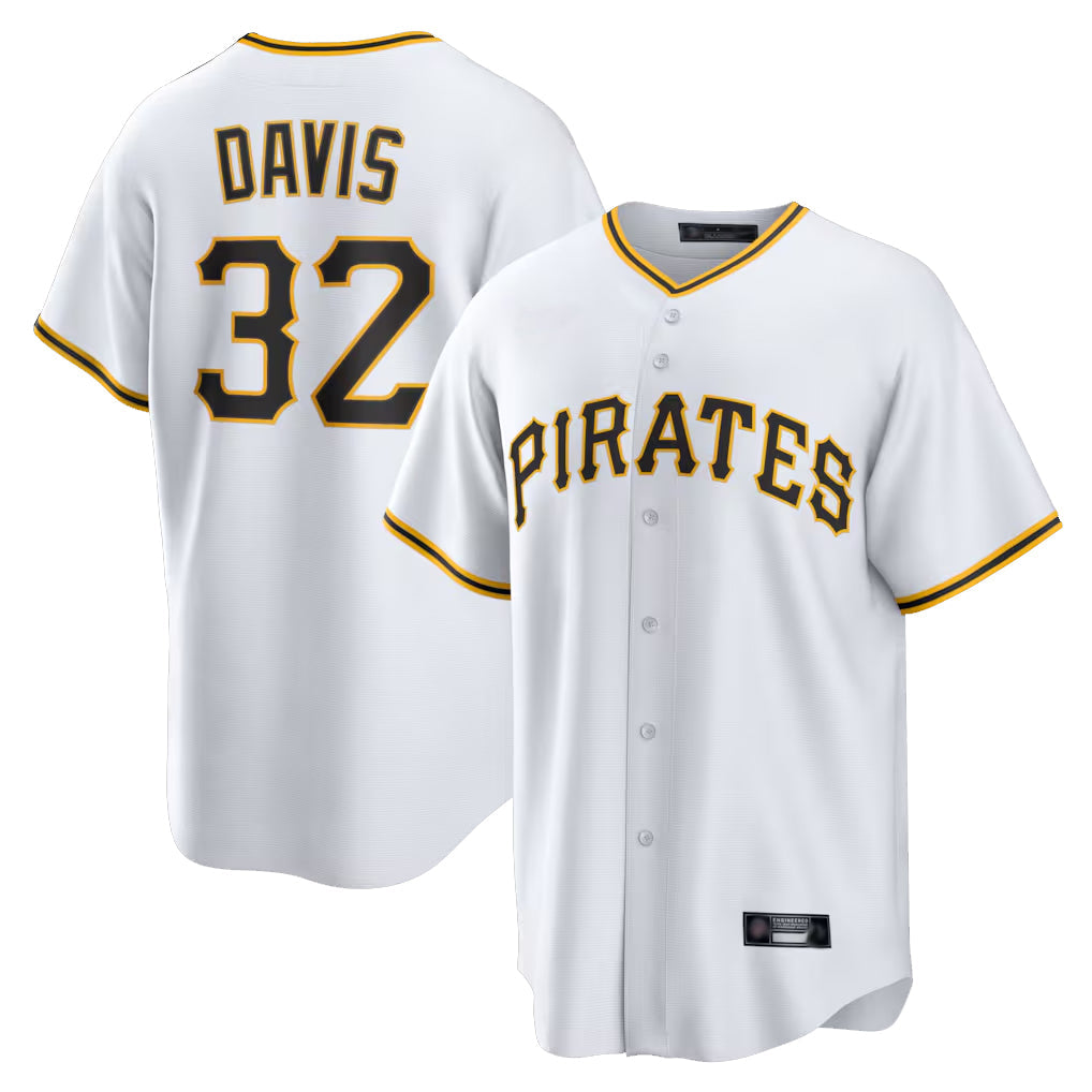 P.Pirates #32 Henry Davis Player White Home Game Stitched Jerseys