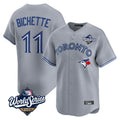 T.Blue Jays #11 Bo Bichette Player Gray 2025 World Series Limited Home Stitched Jerseys