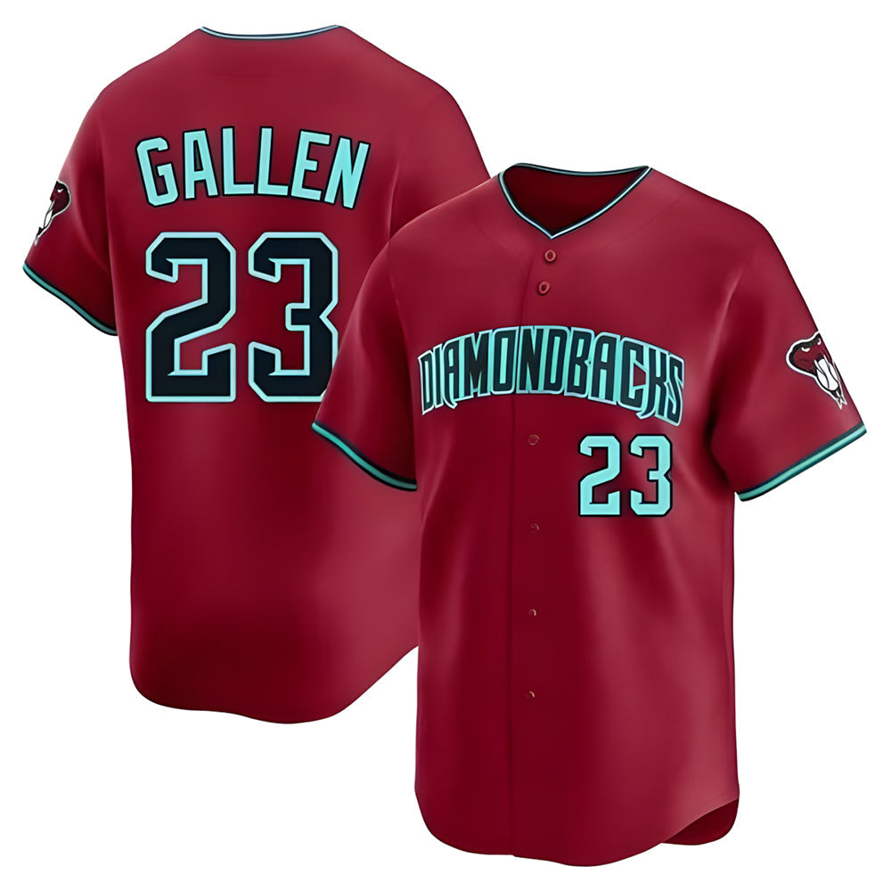 A.Diamondbacks #23 Zac Gallen Player Red Blue reserve Replica Game Stitched Jerseys