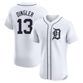 D.Tigers #13 Dillon Dingler Player White Limited Elite Home Gdoa Stitched Jerseys