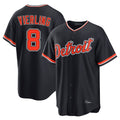 D.Tigers #8 Matt Vierling Player Navy Home Game Gdoa Stitched Jerseys