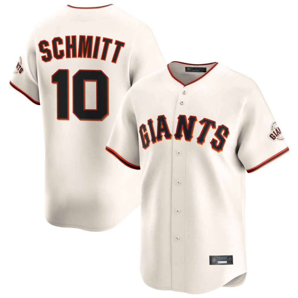 SF.Giants #10 Casey Schmitt Player Cream Home Limited Stitched Jerseys