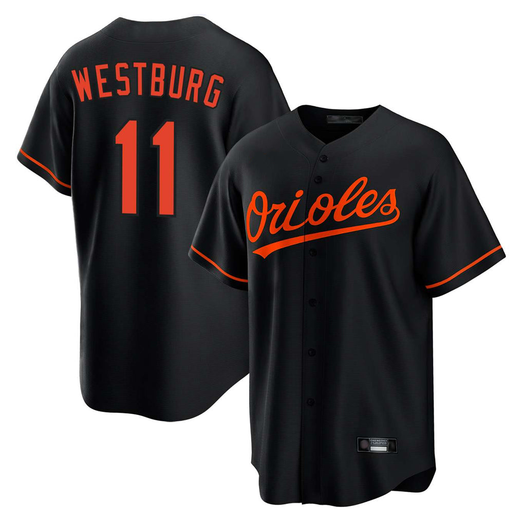 B.Orioles #11 Jordan Westburg Player Black Home Game Gdoa Stitched Jerseys