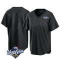 LA.Dodgers #5 Freddie Freeman Player Black World Series Pitch Fashion T-shirt Gdoa Stitched Jerseys