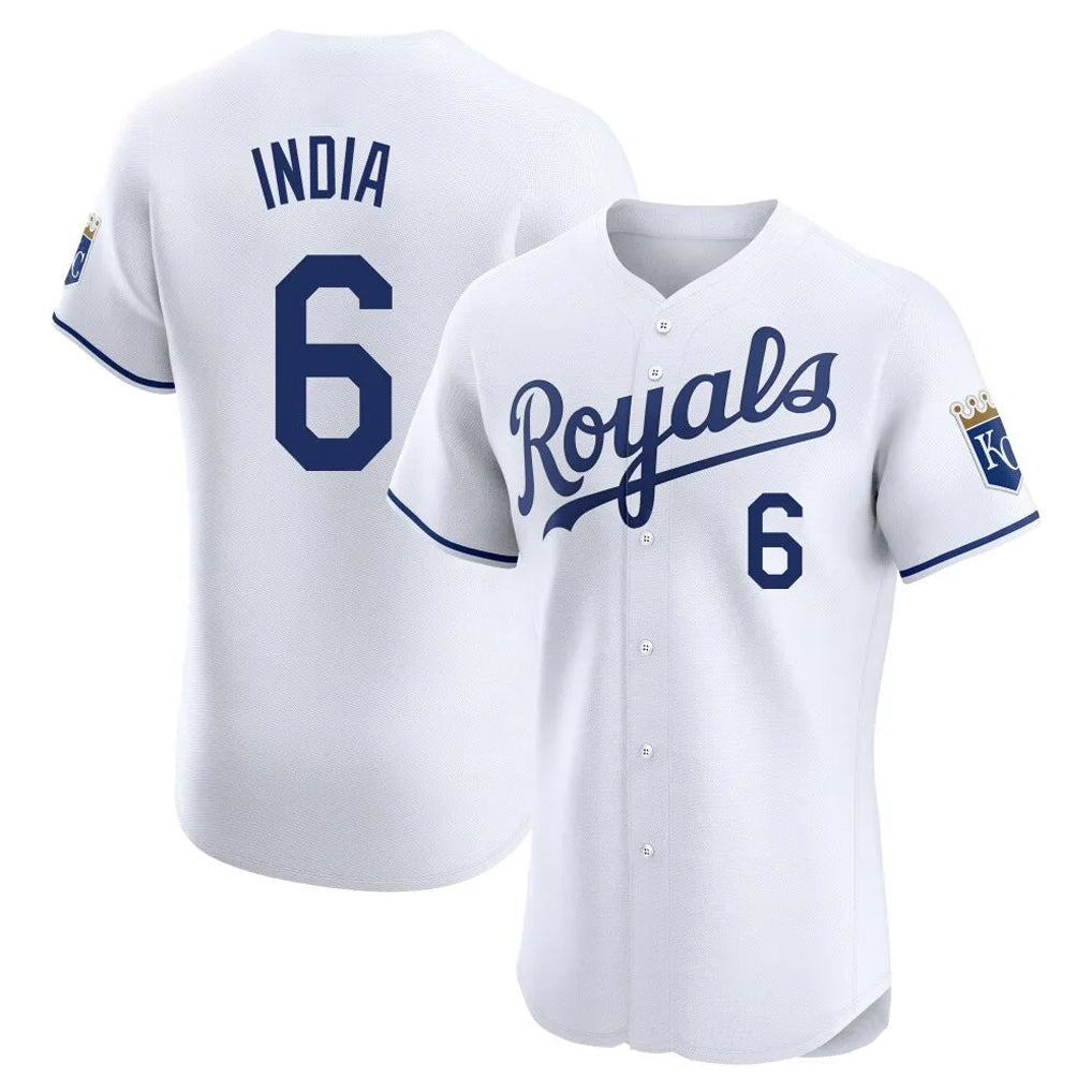 KC.Royals #6 Jonathan India Player White Alt Limited Elite Home Gdoa Stitched Jerseys