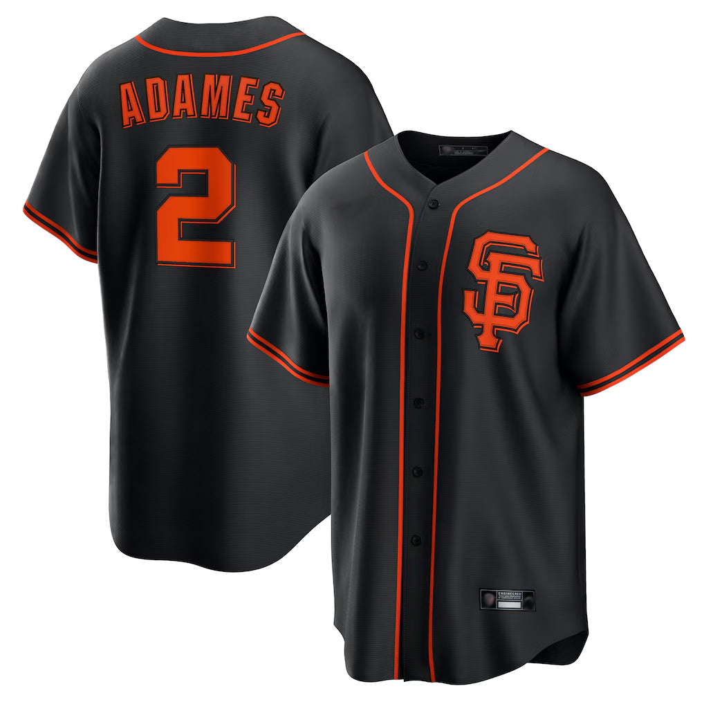 SF.Giants #2 Willy Adames Player  Black 2026 Home Game Stitched Jerseys