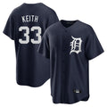 D.Tigers #33 Colt Keith Player Navy Game Home Gdoa Stitched Jerseys