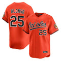 B.Orioles #25 Pete Alonso Player Orange Limited Home Game Gdoa Stitched Jerseys