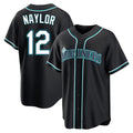 S.Mariners #12 Josh Naylor Player Black Fashion Home Limited Stitched Jerseys