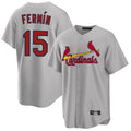 St. Louis Cardinals #15 Jose Fermin Player Gray Home Game Gdoa Stitched Jerseys