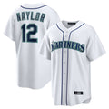 S.Mariners #12 Josh Naylor Player White Home Game Stitched Jerseys