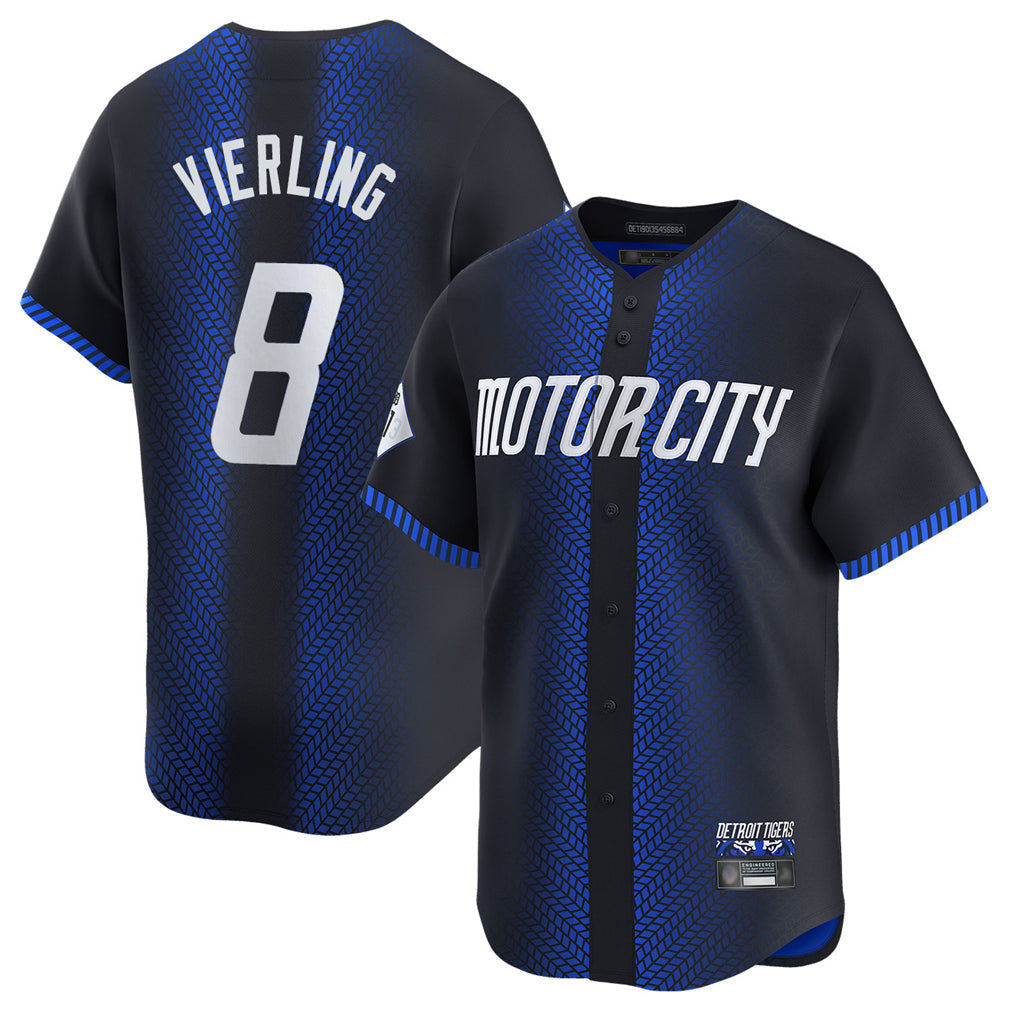 D.Tigers #8 Matt Vierling Player Navy City Connect Home Limited Gdoa Stitched Jerseys
