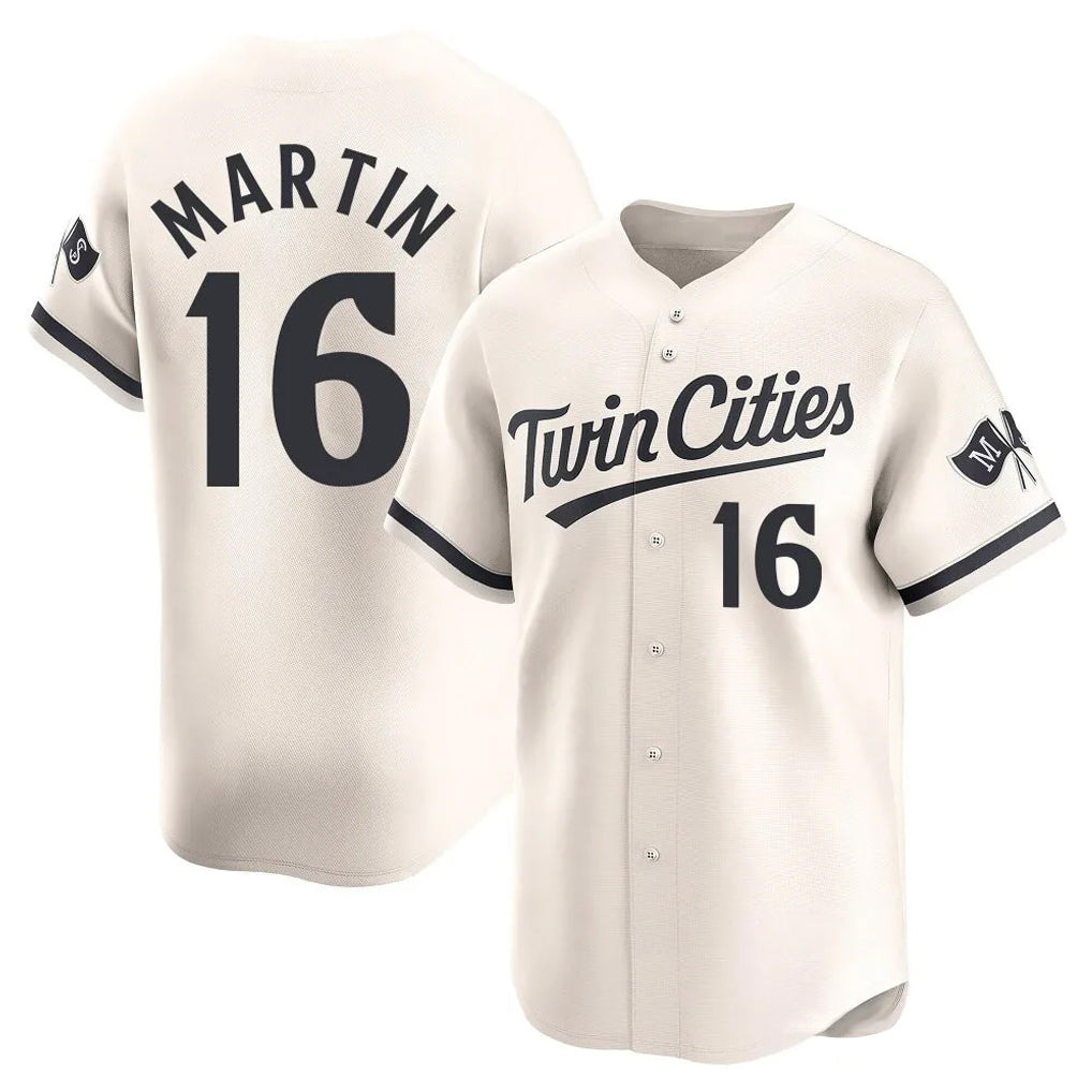 M.Twins #16 Austin Martin Player Cream Home Limited Gdoa Stitched Jerseys