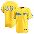 B.Red Sox #36 Triston Casas Player Yellow Limited Home Game Gdoa Stitched Jerseys