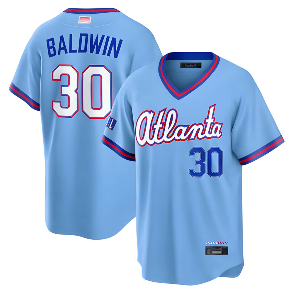 A.Braves #30 Drake Baldwin player Blue 2026 City Connect Stadium Stitched Jerseys