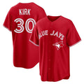 T.Blue Jays #30 Alejandro Kirk Player Red Home Game Stitched Jerseys