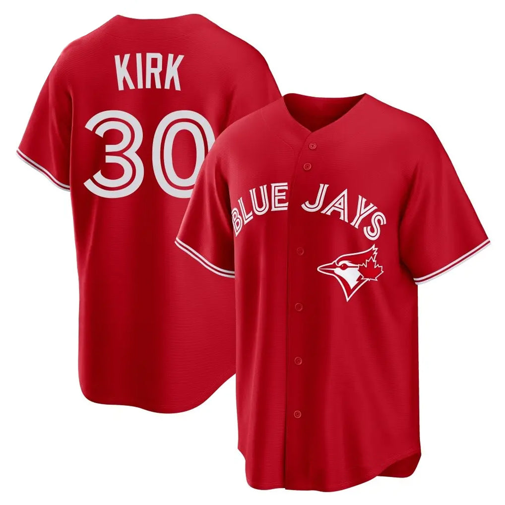 T.Blue Jays #30 Alejandro Kirk Player Red Home Game Stitched Jerseys