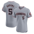W.Nationals #5 CJ Abrams Player Gray Elite Road Replica Stitched Jerseys