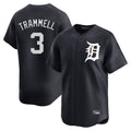 D.Tigers #3 Alan Trammell Player Navy Home Limited Game Gdoa Stitched Jerseys