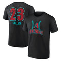A.Diamondbacks #23 Zac Gallen Player Black Fuse City Connect round collar T shirt Stitched Jerseys