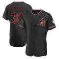 A.Diamondbacks #38 Paul Sewald Player  Black Alternate Authentic Stitched Jersey