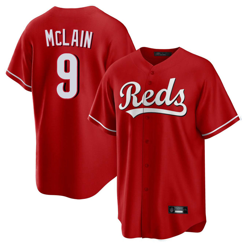 C.Reds #9 Matt McLain Player Red Home Game Gdoa Stitched Jerseys