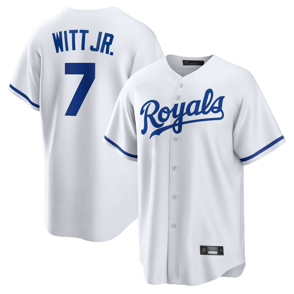 KC.Royals #7 Bobby Witt Jr. Player White Home Game Gdoa Stitched Jerseys