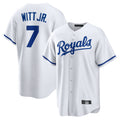 KC.Royals #7 Bobby Witt Jr. Player White Home Game Gdoa Stitched Jerseys