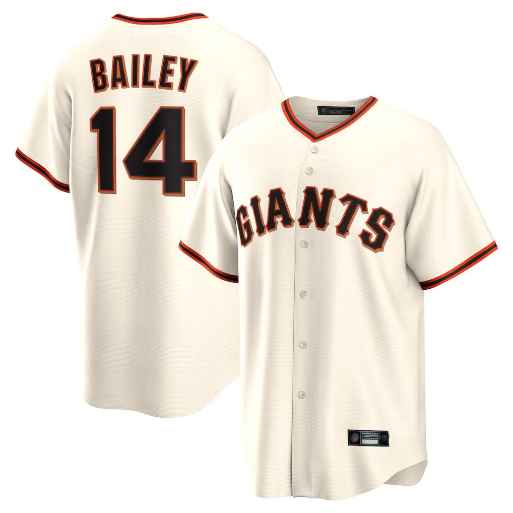 SF.Giants #14 Patrick Bailey Player Cream Home Game Stitched Jerseys