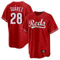 C.Reds #28 Eugenio Su¨¢rez Player Red Home Game Gdoa Stitched Jerseys